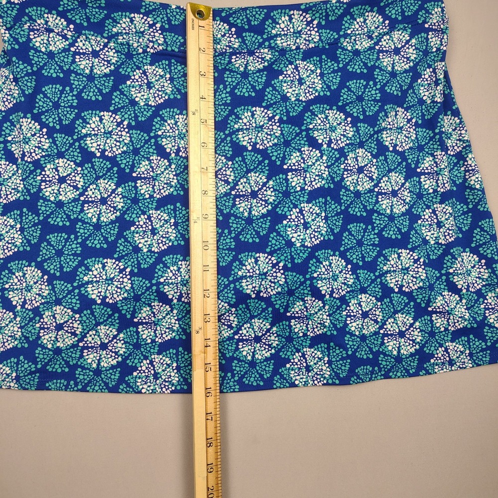 Tranquility Skort Womens XXL Blue Floral Mosaic Activewear Polyester Spandex - Picture 6 of 7